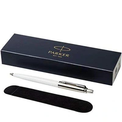 Image de PARKER Stylo à bille Jotter avec étui en velours dans une boîte cadeau encre noire blanc