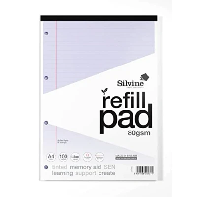 Image de Silvine Likac Bloc de 100 feuilles lignées avec marge Format A4