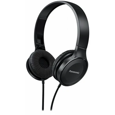 Image de Panasonic RP HF100E K Casque Stéréo, HP 30mm, avec Aimant Neodyme, Pliable Coussinets Souples, Noir