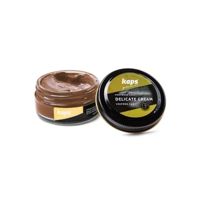 Image de Kaps Crème Délicate De Cirage Cuir Naturel Et Synthé Soin Chaussures Professionnel Intensif Du Nourrissant Pot Verre 50ml Plusieurs Couleurs (109 Gazelle)