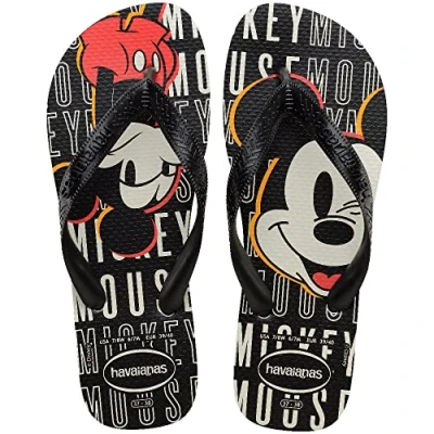 Image de Havaianas Tongs unisexe Top Disney, blanc/noir/noir, 41/42 EU, Blanc, noir, noir., 7.5/8 UK