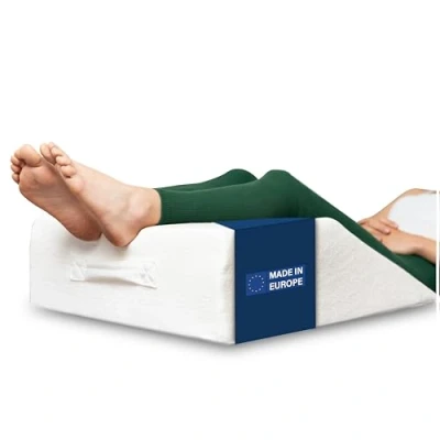 Image de Dreamzie Coussin Élévateur de Jambes Thérapeutique Repose Jambe Mémoire Forme Douleur Dos, Genoux, Post Opératoire, Lourde, Circulation Respirant Lavable Hypoallergénique