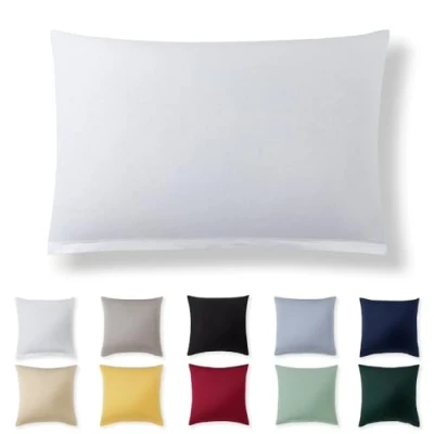 Image de Alreya Taie Oreiller 50x70 Coton Blanc 100% Jersey Coton, Housse de Coussin cm, Taies d&#039;oreiller en avec Fermeture éclair 50 x 70 cm
