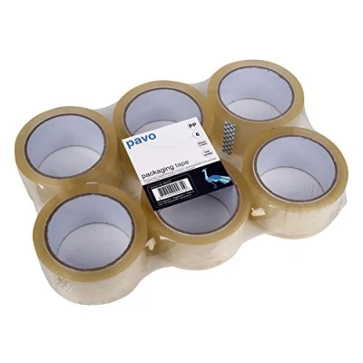 Image de Pavo Lot de 6 Rubans adhésifs d&#039;emballage Transparent