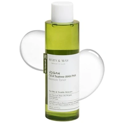 Image de Mary&amp;May Toner végétalien CICA Tea Tree AHA PHA 200 ml