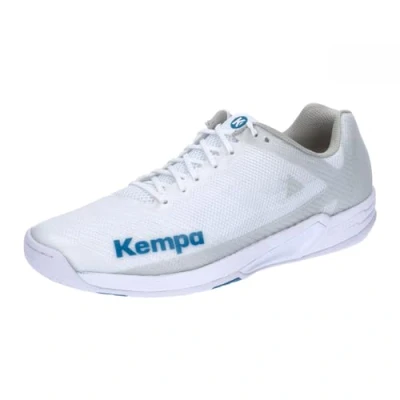 Image de Kempa Mixte Wing 2.0 Chaussures de Handball, Blanc/Bleu, 39 EU