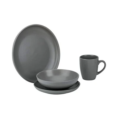 Image de Cosy &amp; Trendy 8774016 Service de Table Viva GREY Grès 16 pièces