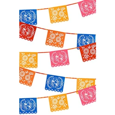 Image de Talking Tables for Gatherings and Parties Party, Boho Rectangle Paper Bunting, Multicolore