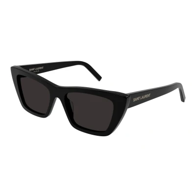 Image de Lunettes De Soleil Saint Laurent Sl 276 Mica Col. 001 Femme Cat Eye Noir