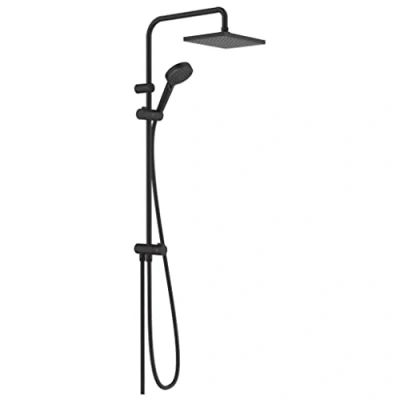 Image de hansgrohe colonne de douche Vernis Shape, sans robinetterie, pour la renovation, tête 230 x 170 mm avec 1 jet, noir mat, 26282670