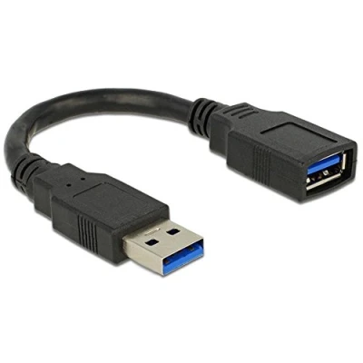 Image de Delock Câble USB 3.0 type A Noir 0,15 m