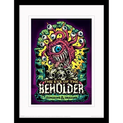 Image de Pyramid International Impression de Donjons et Dragons dans un cadre photo noir édition collector (Beholder Design) 30 cm x 40 Cadeaux Produit officiel