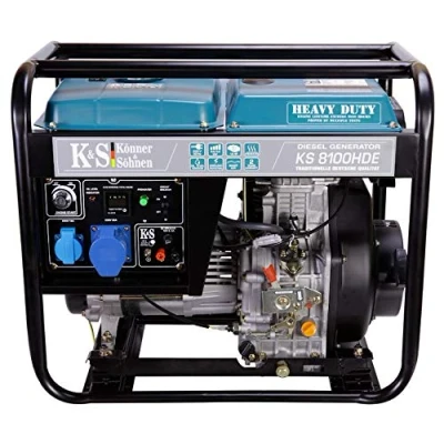 Image de Könner &amp; Söhnen KS 8100HDE Groupe électrogène avec horloge diesel 14 CV 4 temps démarreur électronique, régulateur de tension automatique 230 V, préchauffeur, affichage LED, 1 x 16 A, 32 A