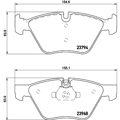 Image de HELLA 8DB 355 011 321 Jeu de plaquettes frein préparé pour indicateur d&#039;usure BMW: 3 Berline, Coupe, Touring