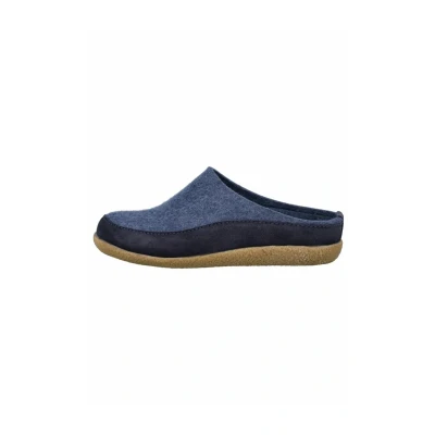 Image de HAFLINGER Chaussons Mixte Adulte Blizzard Skane 718025, Pointure:41 EU, La Couleur:Bleu