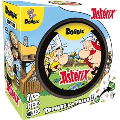 Image de Asmodee Dobble : Astérix Jeux de société cartes Jeu d&#039;observation et rapidité adulte enfant à partir 6 ans 2 8 joueurs 15 min Version française