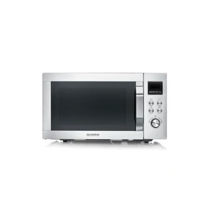 Image de SEVERIN Four à Micro ondes 25 L, 2 150 W, onde avec fonction gril et friteuse air chaud, 10 niveaux de puissance, programmes automatiques, Inox, MW 7982