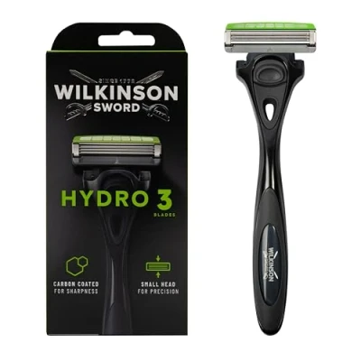 Image de Wilkinson Sword Hydro 3 Black Edition Rasoir avec 5 chargeurs Noir