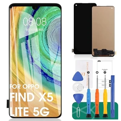 Image de TFT Pour Oppo Reno7 4G Écran LCD 5G Remplacement Find X5 Lite Tactile Digitizer Sans Cadre (Noir, Pas de Reconnaissance D&#039;empreintes Digitales)