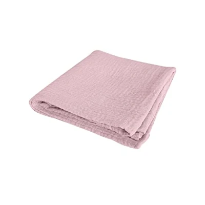 Image de Bébé Douceur, Drap Housse 100% Gaze de Coton 70 x 140 cm Rose
