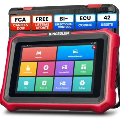 Image de KINGBOLEN K8 Elite OBD2 Diagnostic Français, Valise Auto pour système Complet avec 37+ Réinitialisations, Codes ECU, Contrôle Bidirectionnel, CANFD＆DOIP, 2 Ans de mises à Jour gratuites