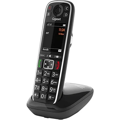 Image de Gigaset E720 Téléphone Analog/dect Identification de l&#039;appelant Noir [Version Allemande]