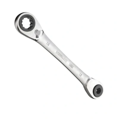 Image de WIESEMANN 1893 clé à cliquet œil double multi 4 en 1 de 10, 13, 17, 19mm avec 72 dents I 81031