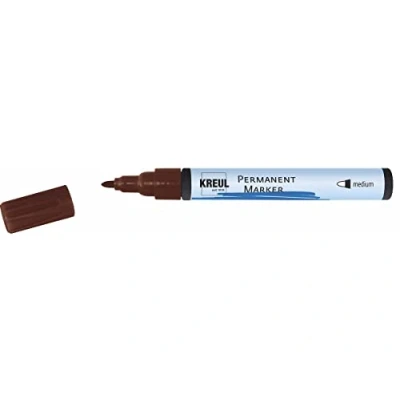 Image de Kreul Marqueur permanent 47607 Medium Marron foncé Avec pointe ogive Épaisseur de trait : 1,5 3 mm Pour les graphistes, utilisateurs industriels, l&#039;art et loisirs