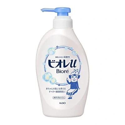Image de KAO Biore u pump 480mL General Purpose (Biore II) Body Soap Apply an appropriate amount to a damp towel or sponge, lather and wash, then r