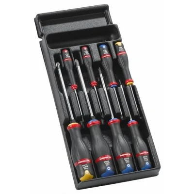 Image de FACOM Module de 8 Tournevis Protwist MOD.AT1 Adapté aux Servantes Poignée Bicolore Ergonomique Confort d’Utilisation Jeu Complet Outillage à Main pour Atelier, Noir