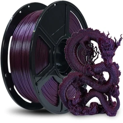 Image de FLASHFORGE Filament pour Imprimante 3D PLA Caméléon changeant de couleur 1.75mm, change avec la lumière et les angles, bobine 1KG (2.2lbs), Dimensions+/ 0.02mm (Marsala)