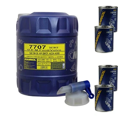 Image de Huile moteur MANNOL 7707 O.E.M. 20 l. 5 W 30 4 x Flush ADDITIV