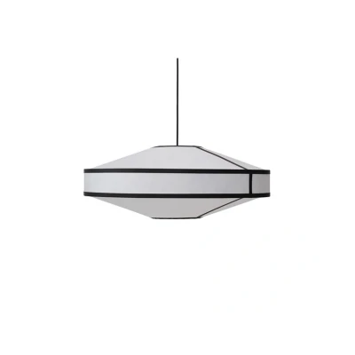 Image de New Works suspension Kite, Ø 75 cm, blanc / noir, à 3 lampes
