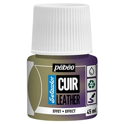 Image de PEBEO Setacolor Cuir Peinture Acrylique pour et Similicuir Personnalisation Sac, Chaussure, Sneaker Résistance rayures, pliures, frottements Effet Duochrome Jaune/Violet 45 ml