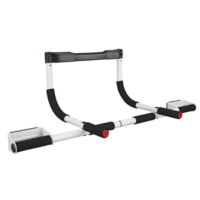 Image de Perfect Fitness Multi Gym Pro, Barre musculation, Accessoire Multifonctions pour Tractions, Chips, Situps, Dips, Fixation Sécurisée, Robuste et Confort d’Utilisation, Noir/Blanc