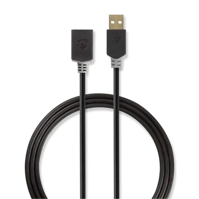 Image de Nedis CCBW60010AT20 câble USB 2.0 2 m A Anthracite Neuf