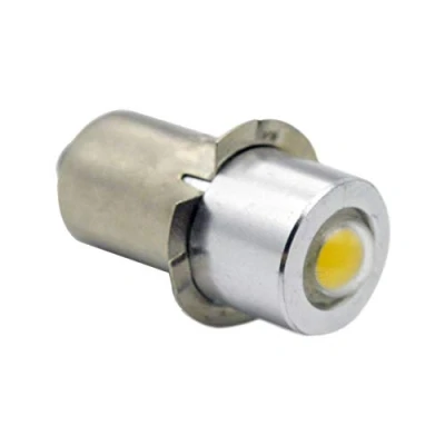 Image de Ruiandsion P13.5S Torchlight Ampoule LED AC 6V 1W 200LM COB 6000K blanc pour lampe torche phare, non Polarité (Pack de 1)