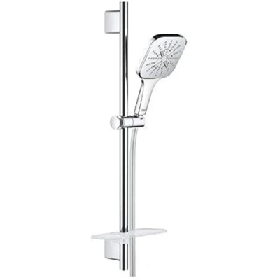 Image de GROHE 26584LS0 Rainshower 130 SmartActive Set de Douche 3 Jets Blanc Lune, Moon White, mm Cube / 600