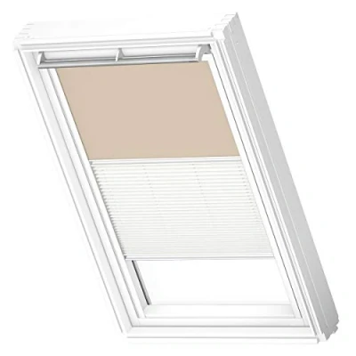 Image de VELUX Original Store Duo Occultant et Tamisant, Cadre Blanc, MK04, Capuccino