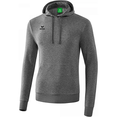 Image de Erima Basic Uni Sweat à Capuche Enfant Gris Mélange FR: XS (Taille Fabricant: 152)