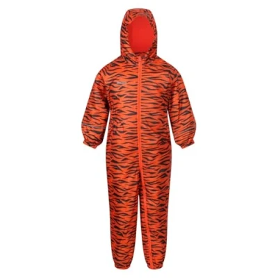 Image de Regatta Mixte Rkp192 Iabca9 Snowsuit, Blaze Orange Tiger, 4 ans EU