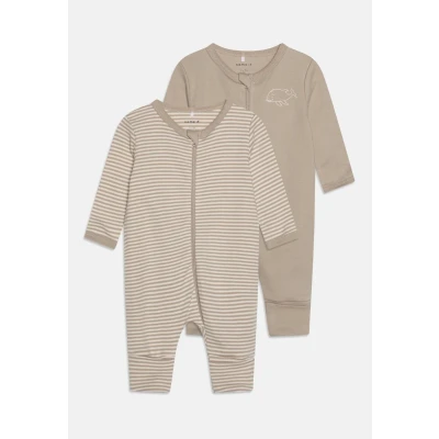 Image de Name it Nbnnightsuit ZIP Unisex 2 PACK Pyjama pour enfants, Taille: 0 1m, Beige