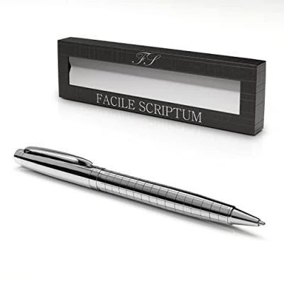 Image de FACILE SCRIPTUM Ice Silver Stylo à bille rotatif En métal De qualité supérieure Idéal comme idée cadeau Argent mat
