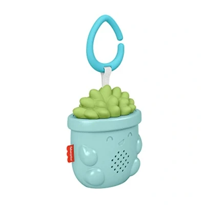 Image de Fisher Price Plante Sons Apaisants​, veilleuse Musicale avec Anneau pour l&#039;accrocher à la Poussette ou Poser, dès Naissance, GRV07