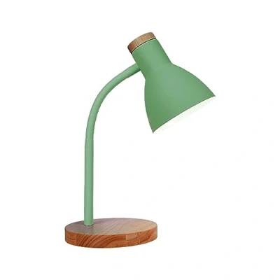 Image de BEL AIR HOME Lampe de Bureau ARGOS Design avec Bois Idéale pour et Chambre Nécessite 1 Ampoule E 27 (AMPOULE NON INCLUSE) (VERT)