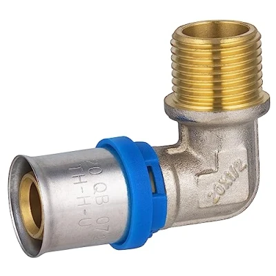Image de Raccord Multicouche à Sertir Multi profils Coude Ø20 Mâle 15x21 NOYON &amp; THIEBAULT