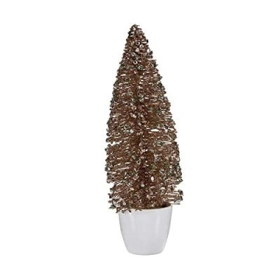 Image de Sapin de noël moyen 10 x 33 cm menthe plastique champagne
