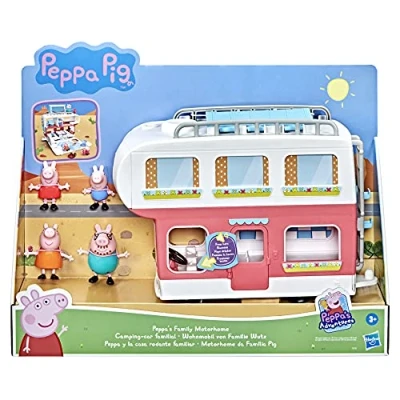 Image de Peppa Pig Peppa’s Adventures Camping car familial, jouet préscolaire avec sons et musique, dès 3 ans, Taille Unique