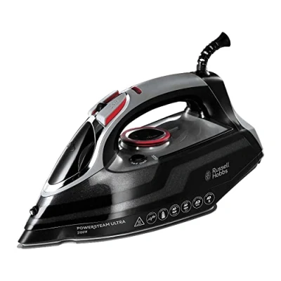 Image de Russell Hobbs Fer à repasser vapeur [Puissant] PowerStream (3100W, Réservoir 350ml, 70g/min + 210 g/min Effet Pressing, auto nettoyage &amp; Pulvérisateur, Semelle en céramique, anti goutte) 20630 56