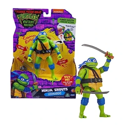 Image de Tortues Ninja, Figurine de 15 cm avec Arme, Fonction électronique, Leonardo, Jouet pour Enfants dès 4 Ans, Giochi Preziosi, TU8001